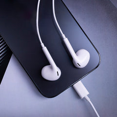 maXlife USB-C In-Ear Hörlurar med Mikrofon för iPhone 15/16/17, Samsung, Xiaomi, Motorola & Alla USB-C Enheter