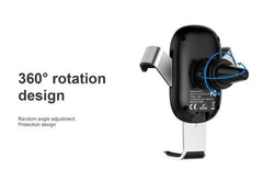 10W Qi Trådlös Laddning Luftventil Bilhållare - iPhone, Samsung