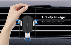 10W Qi Trådlös Laddning Luftventil Bilhållare - iPhone, Samsung