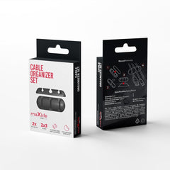 2-Pack 3-kabelhål maXlife Home Office kabeluppläggsset