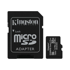 32GB Kingston microSDHC Klass-10 UHS-1 Minneskort + Adapter