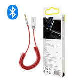 Baseus BA01 USB Bluetooth Sändare Bil AUX 3,5mm Adapter Röd