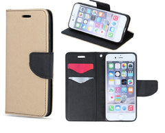 Huawei P30 Lite - Smart Fancy Fodral Mobilplånbok - Guldsvart