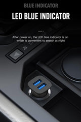 Billaddare Universal 12W Snabbladdning Dual USB 2,4Amp