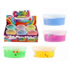 12-Pack Crystal Slajm / Slime med Pärlor