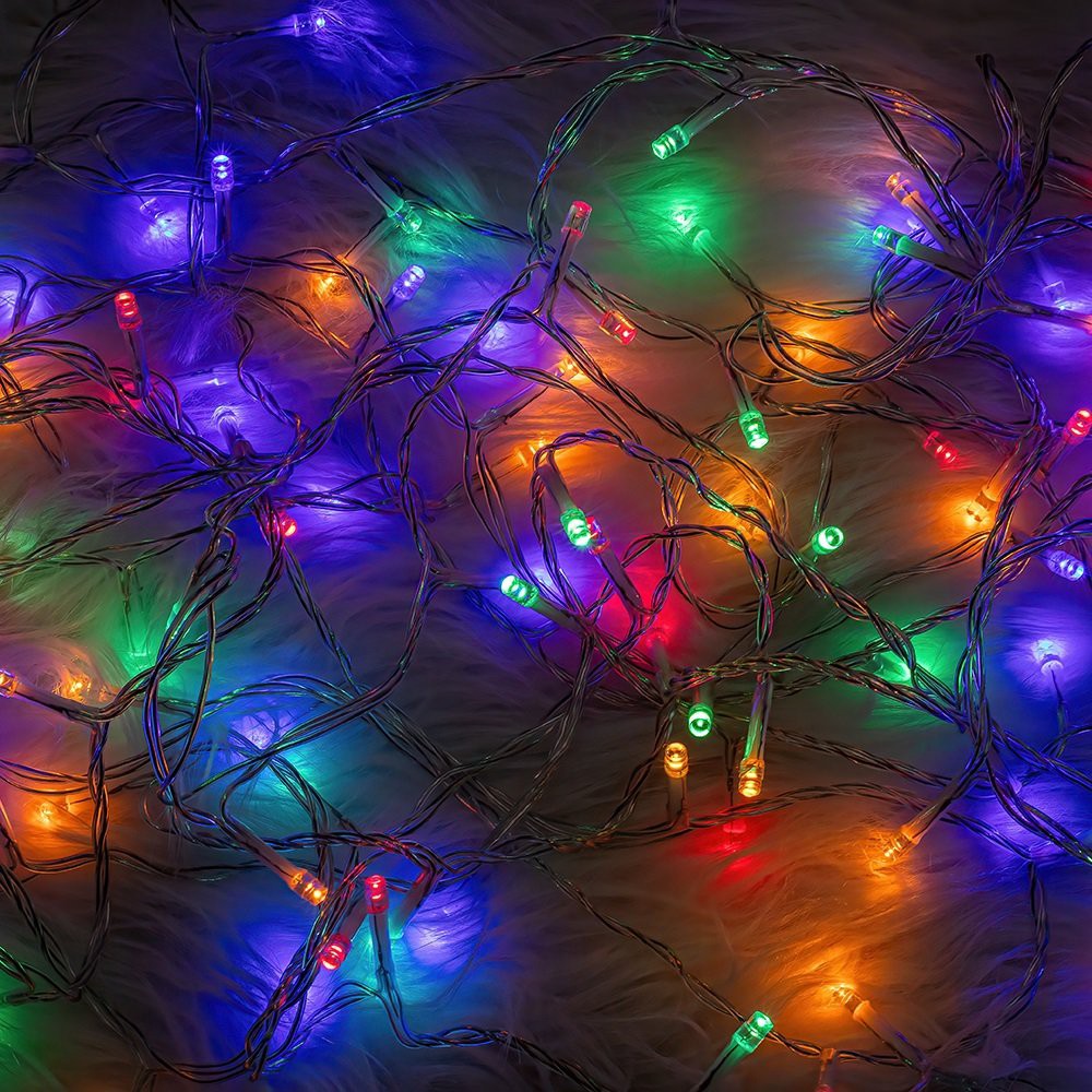14,4m Forever Light LED Ljusslinga – 180 LED, Flerfärgad, 8 Ljuslägen
