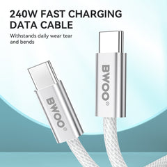 240W BWOO USB-C till USB-C-kabel för MacBook, Laptop, Surfplatta & Mobil – PD Snabbladdning 1m