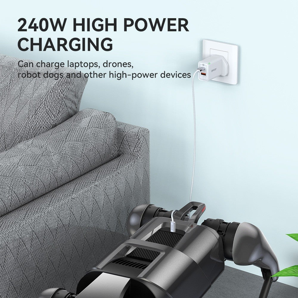 240W BWOO USB-C till USB-C-kabel för MacBook, Laptop, Surfplatta & Mobil – PD Snabbladdning 1m