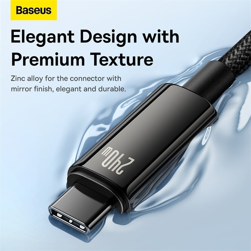 Baseus Tungsten 240W USB-C till USB-C Snabbladdningskabel 3m – För MacBook, Laptops & Mobiltelefon