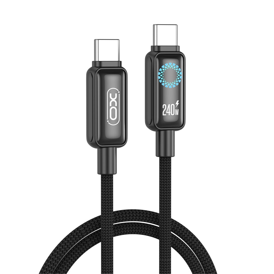 240W XO USB-C till USB-C-kabel för MacBook, Laptop, Surfplatta & Mobil – PD 2m