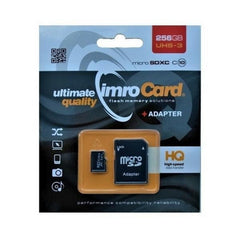 256GB microSDXC Klass-10 UHS-3 Minneskort  + Adapter