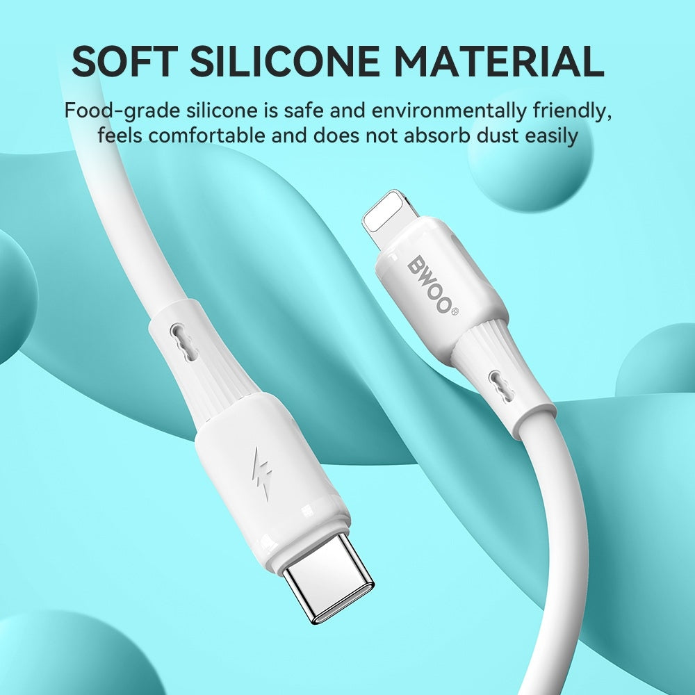27W iPhone Snabbladdning USB-C till Lightning Kabel Dataöverföring 480Mbps