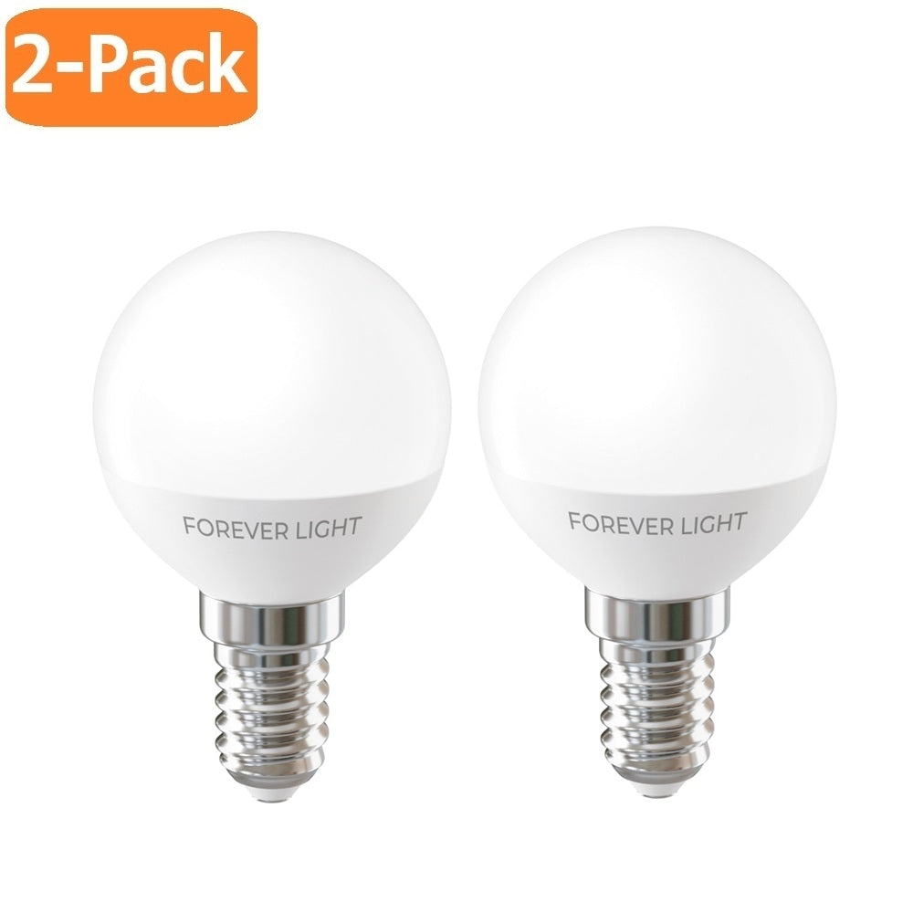 [2-PACK] Forever LED E14 G45 Glödlampa 4.8W 630lm 6000K Kallvit 50W Ekvivalent