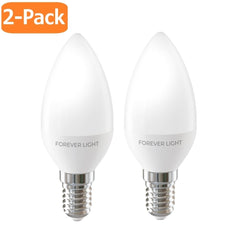 [2-PACK] Forever Light LED E14 C37 Glödlampa 4.8W 630lm 4000K Neutralvit 50W Ekvivalent
