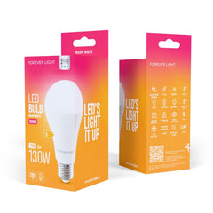 [2-PACK] Forever Light LED E27 A65 Glödlampa 17W 2100lm 3000K Varmvit 130W Ekvivalent
