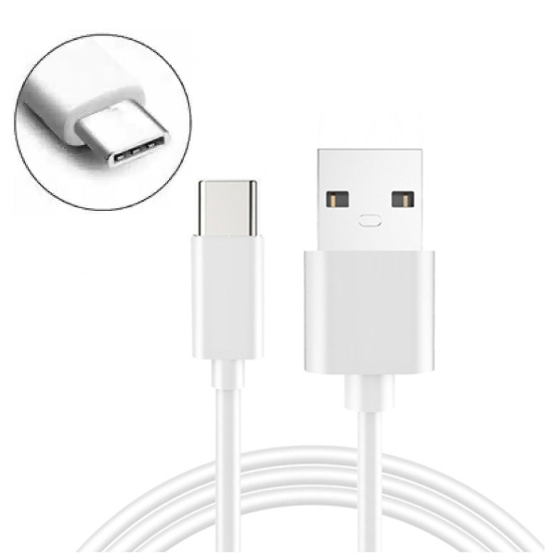 2-PACK USB-C Snabbladdning 2.1A kabel för Samsung, Android -1m
