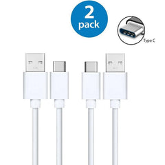 2-PACK USB-C Snabbladdning 2.1A kabel för Samsung, Android -1m