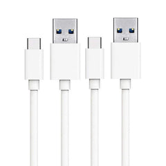 2-PACK USB-C Snabbladdning 2.1A kabel för Samsung, Android -1m