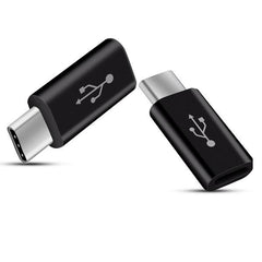 2-Pack MicroUSB till Type-C Adapter DataSync laddning