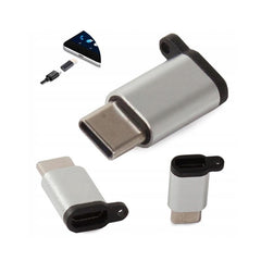 2-Pack MicroUSB till Type-C Adapter DataSync laddning