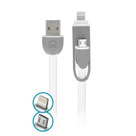 2in1 MicroUSB + Lightning iPhone kabel för iPhone / iPad