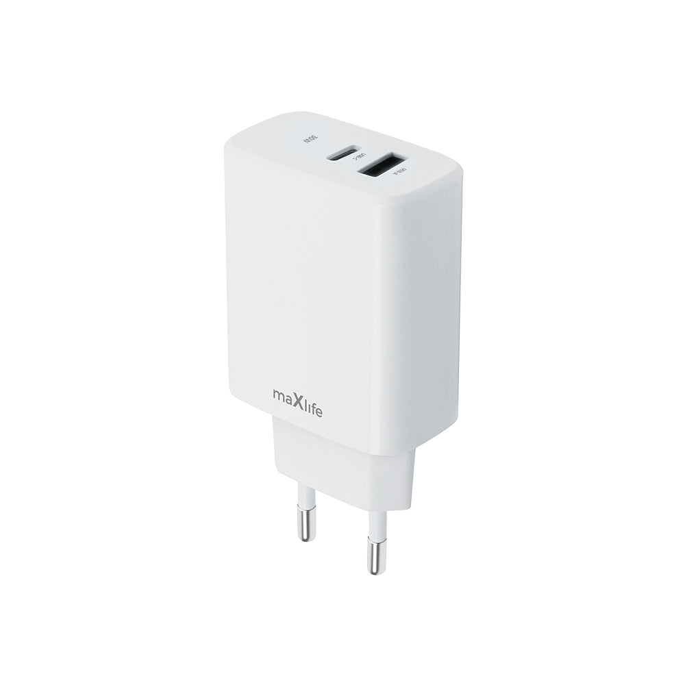 30W Snabbladdare för iPhone / Samsung PD, QC Dual Port USB-C