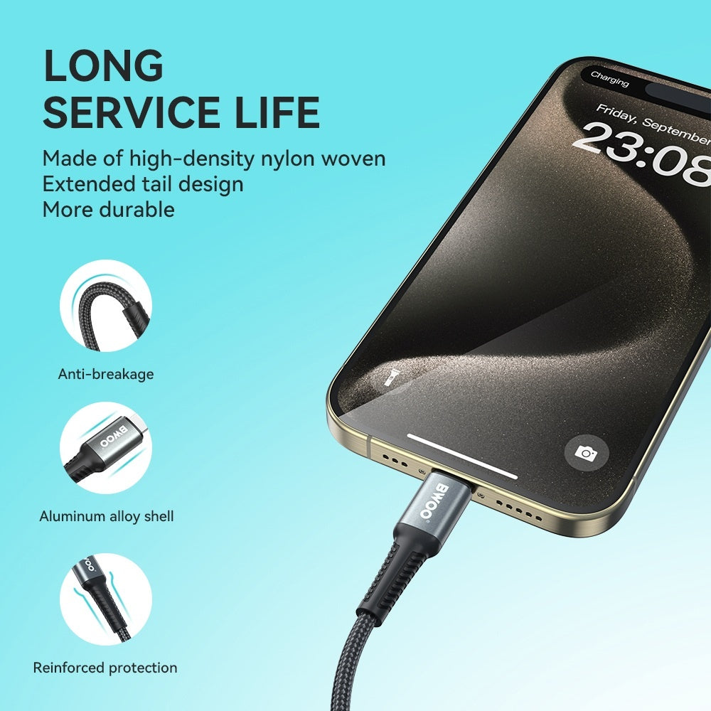 3M Snabbladdning 30W kabel för iPhone 11/12/13/ 14 USB-C till Lightning