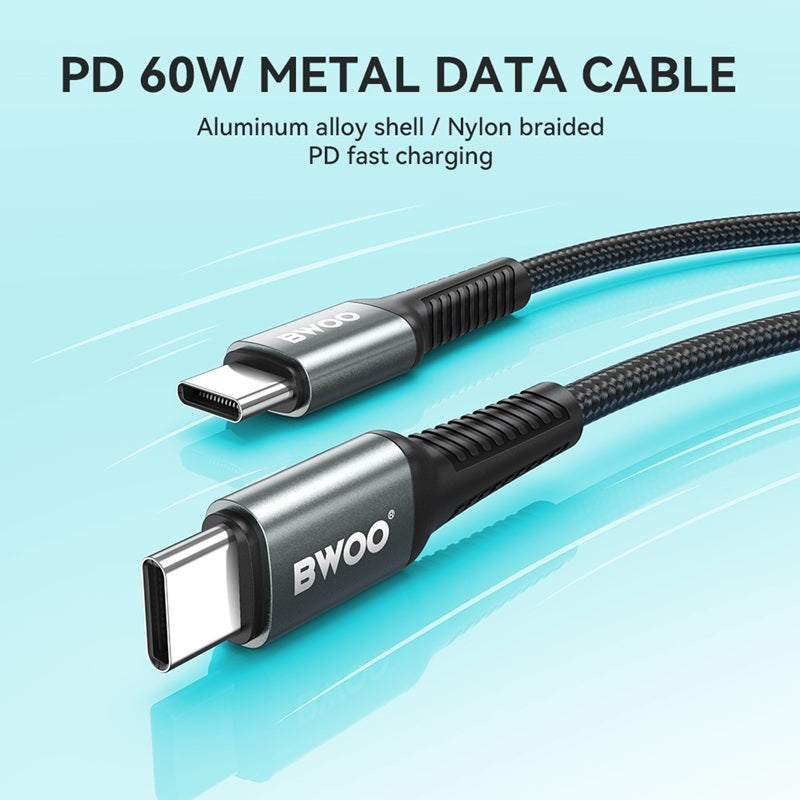 3M Snabbladdning 60W USB-C To USB-C PD kabel Samsung, iPhone 15/16/17