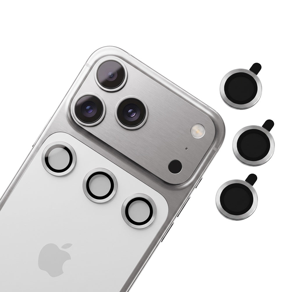 [3-Pack] iPhone 18 Pro – Kameralinsskydd Härdat Glas 9H – Silver