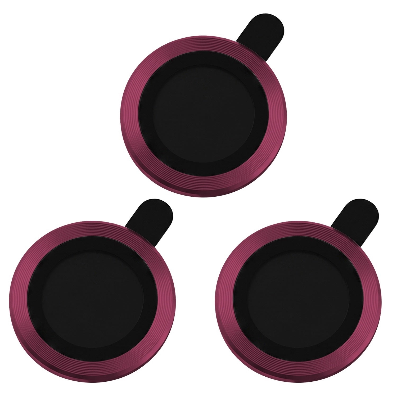 [3-Pack] iPhone 18 Pro Max – Kameralinsskydd Härdat Glas 9H – Dark Cherry