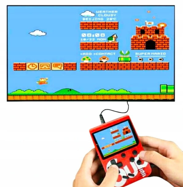 400 i 1 Klassiska Retro GEME BOY Portabel Spelkonsol + Kontroll för 2 Player, Mario spel