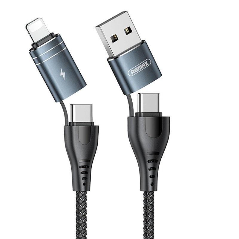 4i1 multifunktions QC-kabel USB Typ C /USB - USB TypC /Lightning