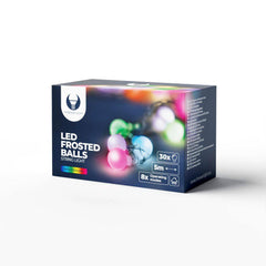 5m Dekorativa 30 FROSTAD BOLLAR String LED 230V multicolor Ljus
