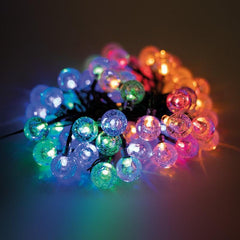 5m Dekorativa 30 Kristallkulor String LED multicolor 230V Ljus