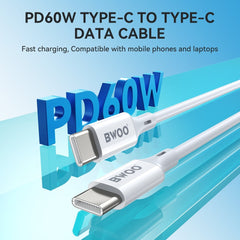 iPhone 15/16/17-kompatibla 2m 60W USB-C To USB-C PD Premie Snabbladdning kabel