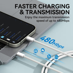 60W USB-C To USB-C PD Snabbladdning kabel iPhone15/16, Samsung