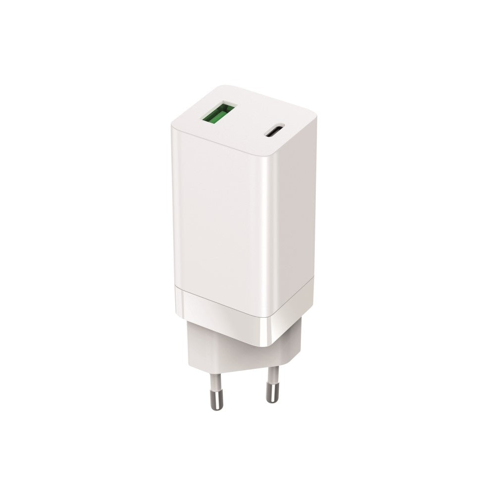 65W Snabbladdare Setty GaN PD QC Dual USB-C, USB-A för iPhone, Samsung, iPad