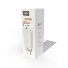65W Snabbladdare Setty GaN PD QC Dual USB-C, USB-A för iPhone, Samsung, iPad