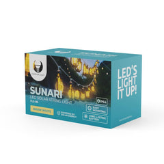 6.5m SUNARI Solar LED lanterns lamp 600mAh Varmvit