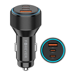 66W Snabb billaddare 2X USB-C PD 3.0 / USB QC3.0 För iPhone, Samsung