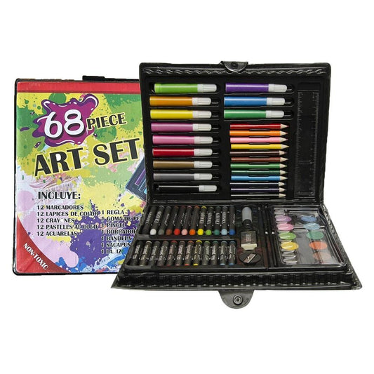 68-Pack Multifunktionell Art Set / måla / Playcolor / Färgkritor