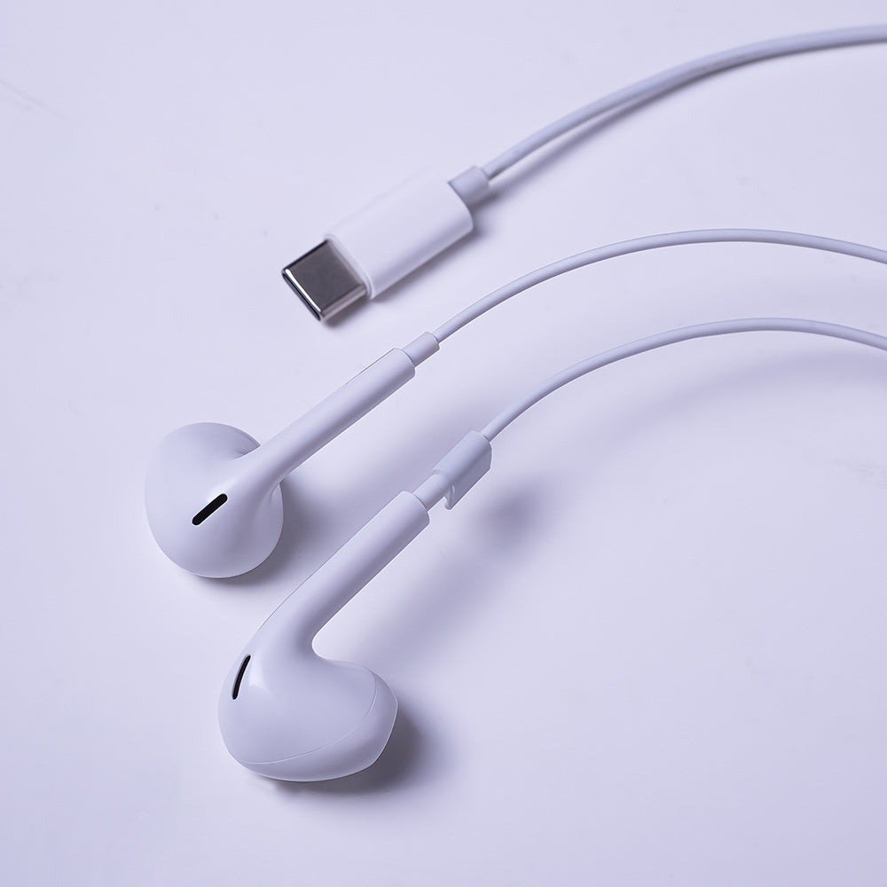 Apple iPhone 17/16/15 kompatibla USB-C In-Ear Hörlurar med Mikrofon EarPods