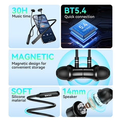 BWOO BW890 Sports Neckband Trådlösa Hörlurar BT5.4 – Hi-Res Ljud, 30h Speltid