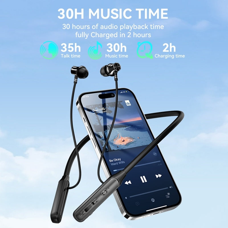 BWOO BW890 Sports Neckband Trådlösa Hörlurar BT5.4 – Hi-Res Ljud, 30h Speltid