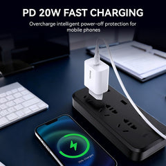 BWOO USB-C Snabbladdare med USB-C Kabel för – iPhone, Samsung & Android