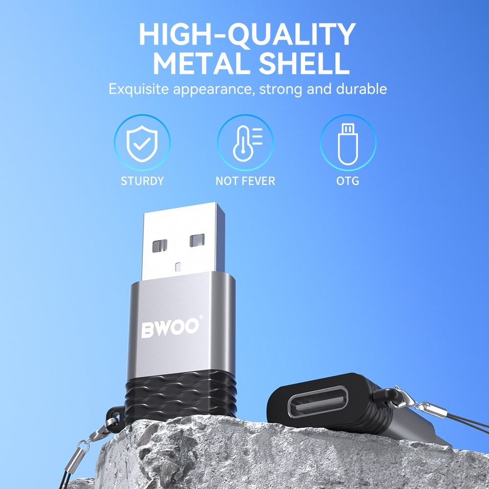 BWOO USB-C till USB-A OTG Adapter Snabbladdning & Dataöverföring