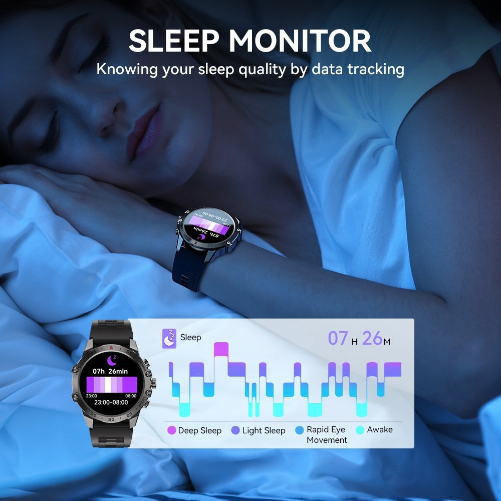 BWOO WA-08 Smartwatch 1.43” AMOLED – Puls, SpO2, Sport, IP67, Bluetooth