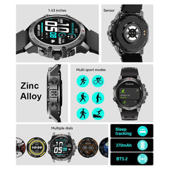 BWOO WA-08 Smartwatch 1.43” AMOLED – Puls, SpO2, Sport, IP67, Bluetooth