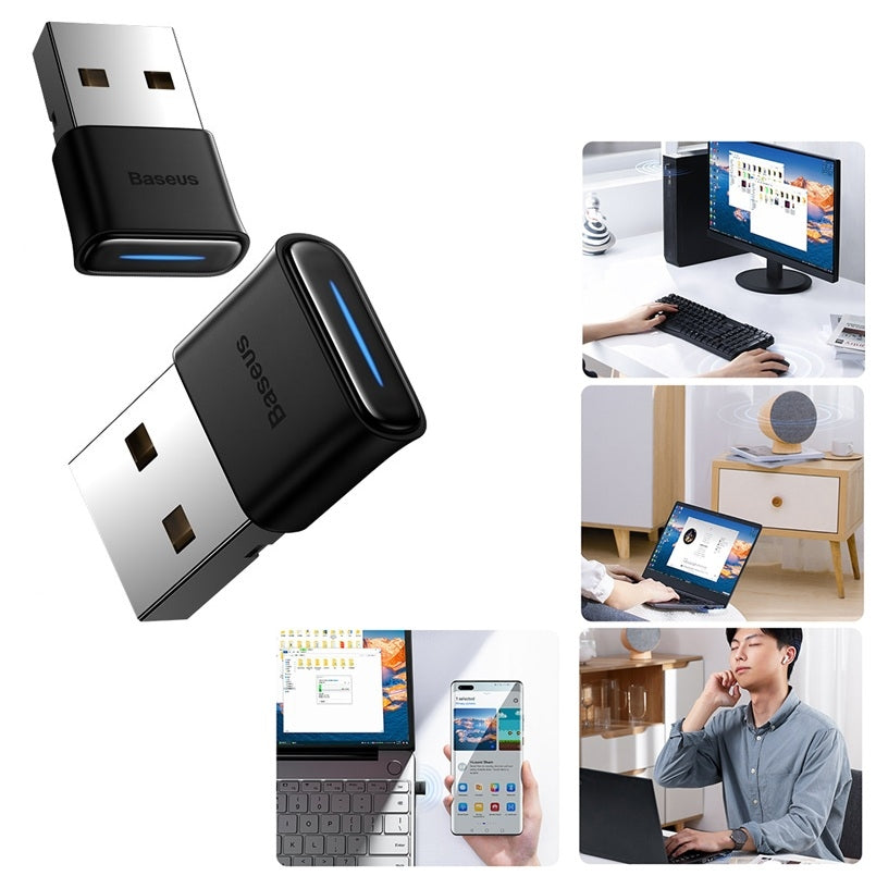 Baseus BA04 Bluetooth 5.1 USB-adapter – Trådlös anslutning upp till 20m