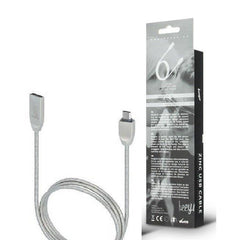 Beeyo 2-Amp Zinc MicroUSB Kabel För Smartphones - Silver